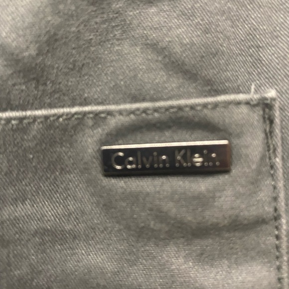 Calvin Klein slim fit coupe cintree men casual chino pants jeans dark gray - Picture 4 of 10